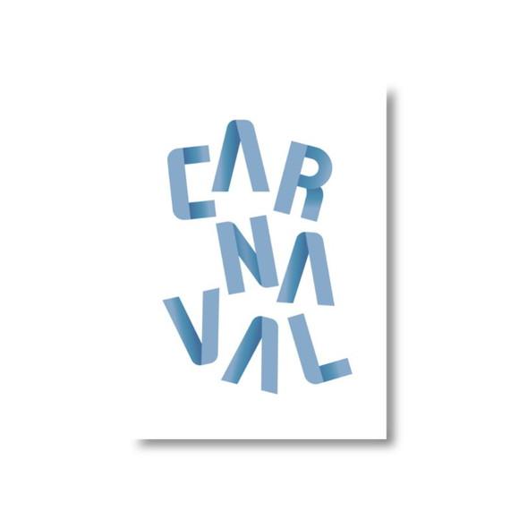 Arte Digital Quadro - Carnaval - Azul