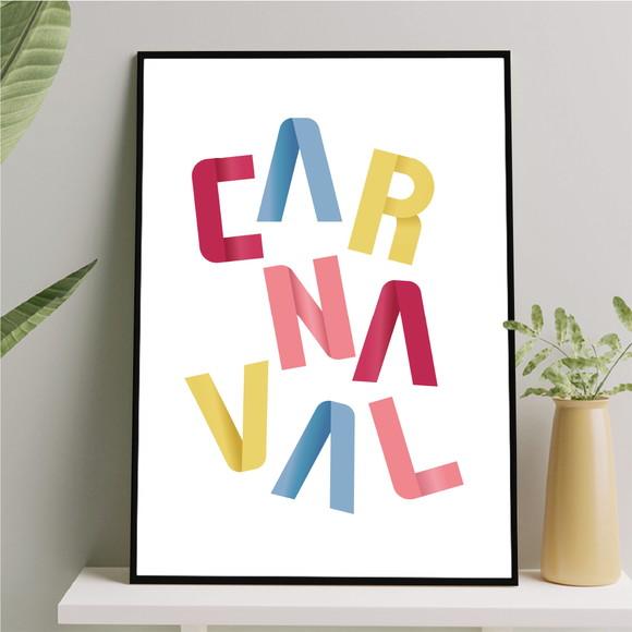 Arte Digital Quadro - Carnaval - Colorido