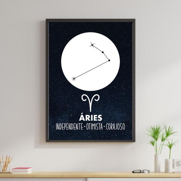 Arte Digital Quadro - Coleção Signos - Áries