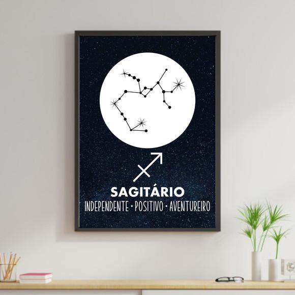 Arte Digital Quadro - Coleção Signos - Sagitário