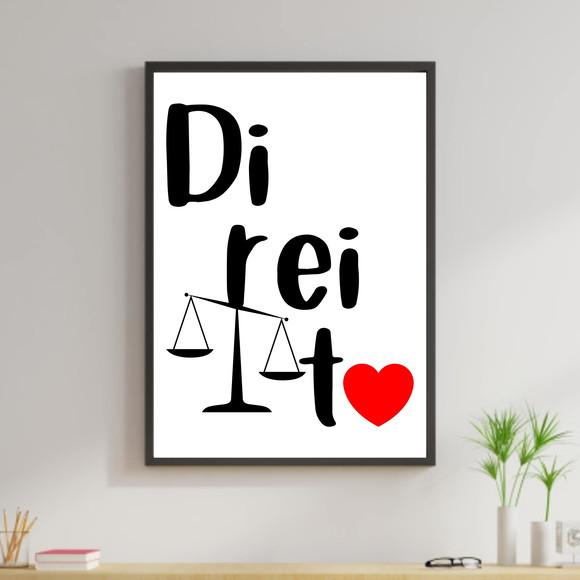 Arte Digital Quadro - Direito