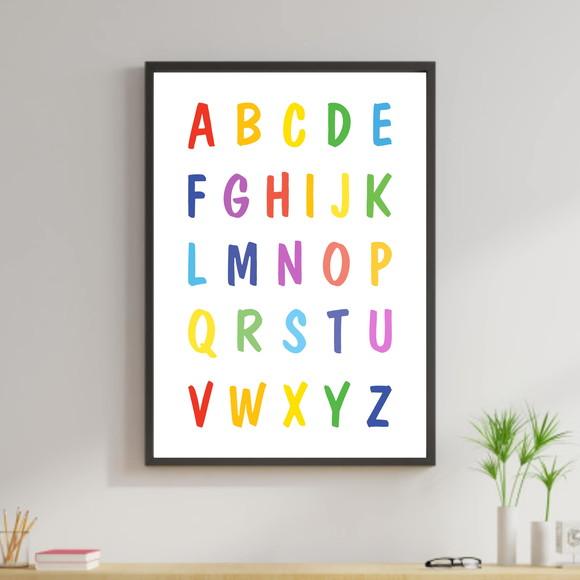 Arte Digital Quadro - Educativo Alfabeto
