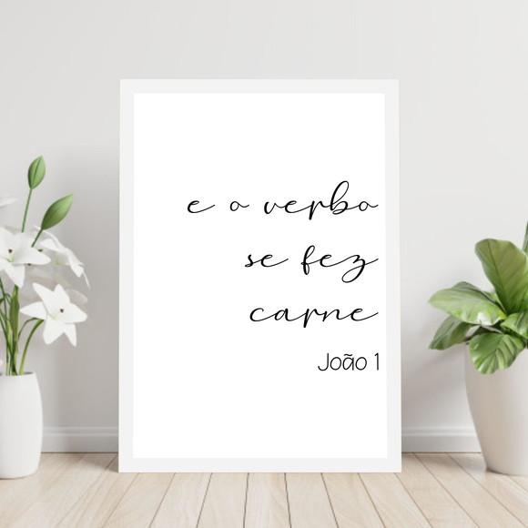 Arte Digital Quadro - e o Verbo se Fez Carne