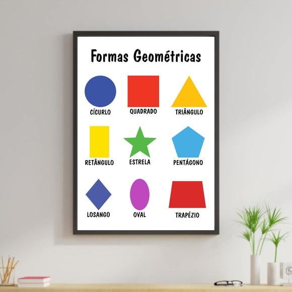 Arte Digital Quadro - Educativo Formas Geométricas