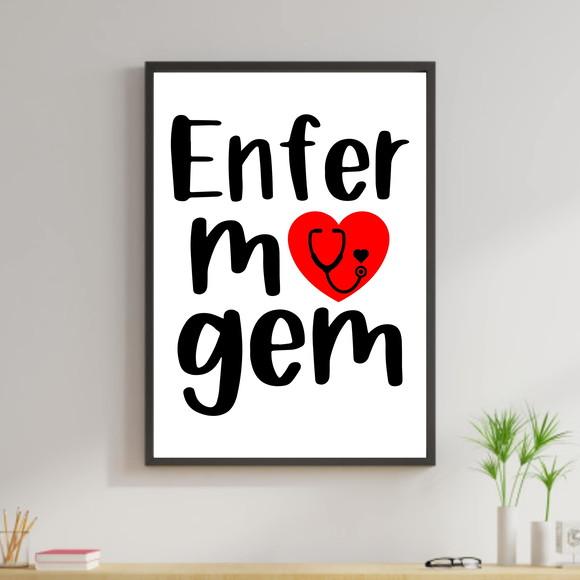 Arte Digital Quadro - Enfermagem