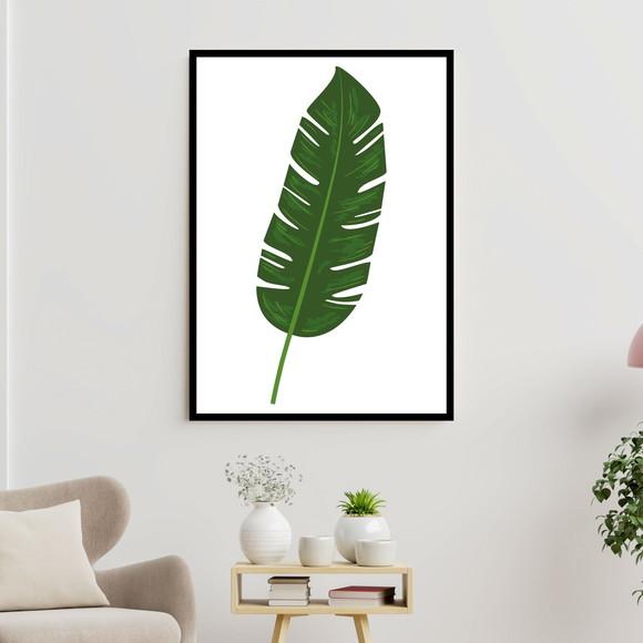 Arte Digital Quadro - Folha Verde