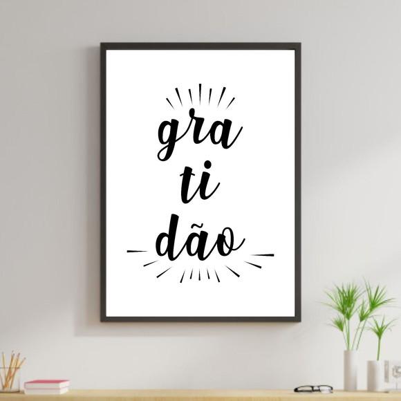 Arte Digital Quadro - Gratidão