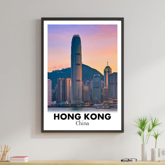 Arte Digital Quadro - Hong Kong