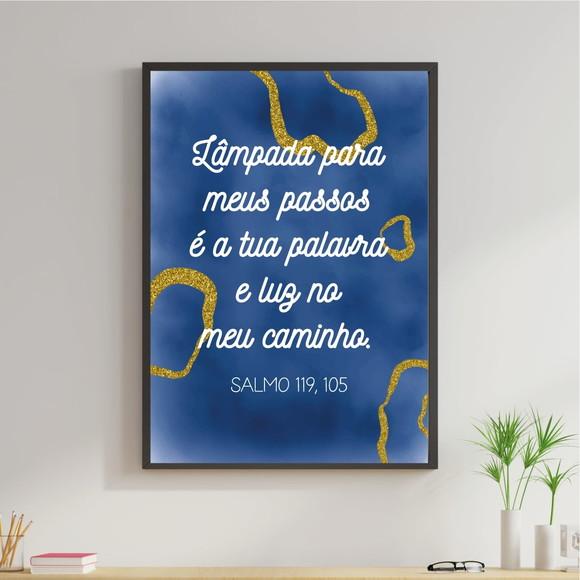 Arte Digital Quadro - Lâmpada para meus passos