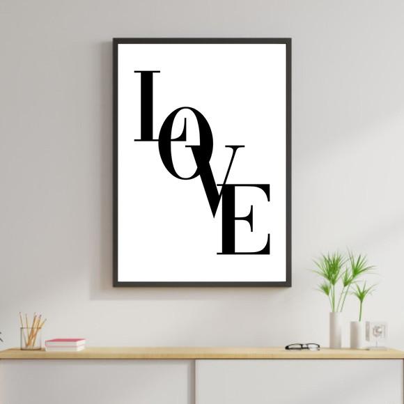 Arte Digital Quadro - Love