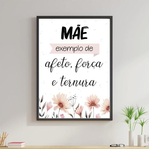Arte Digital Quadro - Mãe exemplo de afeto força e ternura