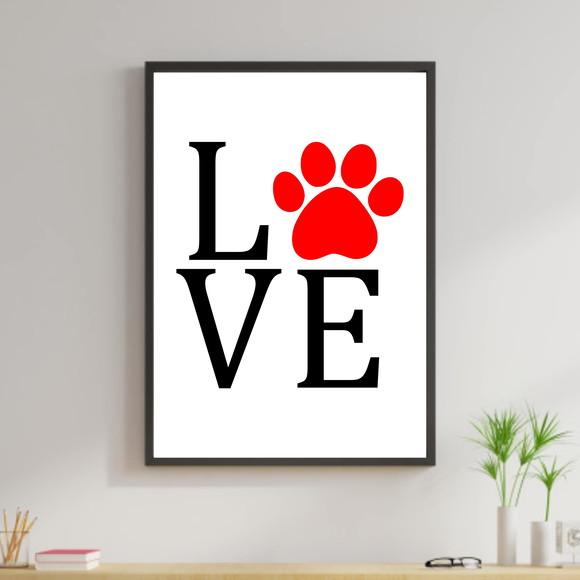 Arte Digital Quadro - Love Patinha