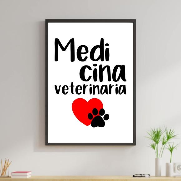 Arte Digital Quadro - Medicina Veterinária