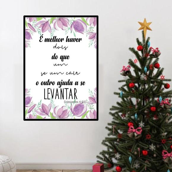 Arte Digital Quadro - Melhor haver dois - Eclesiastes