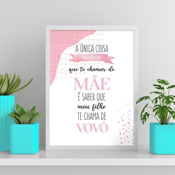 Arte Digital Quadro - Meu Filho Te Chamar de Vovó