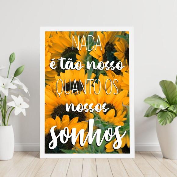 Arte Digital Quadro - Nossos Sonhos Girassol