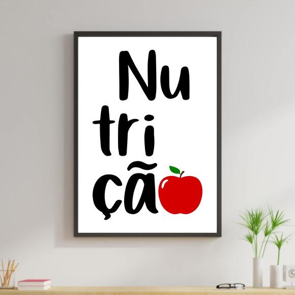 Arte Digital Quadro - Nutrição