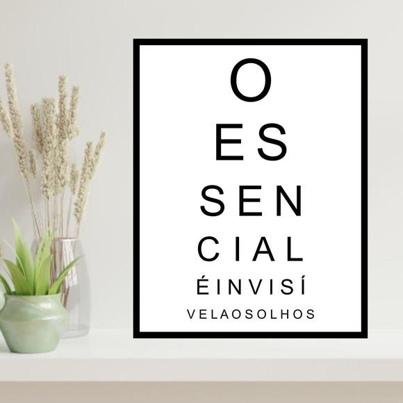Arte Digital Quadro - o Essencial É Invisível aos Olhos