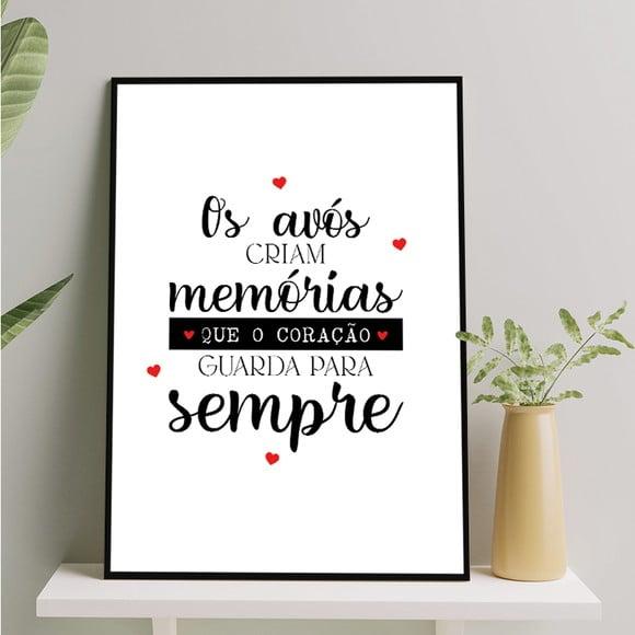 Arte Digital Quadro - os Avós Criam Memórias para Sempre