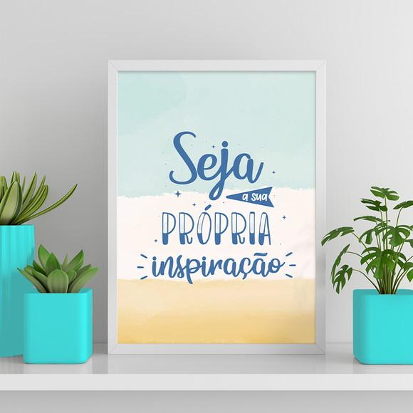Arte Digital Quadro - Seja A Sua Própria Inspiração - Areia