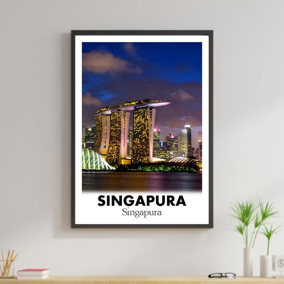 Arte Digital Quadro - Singapura