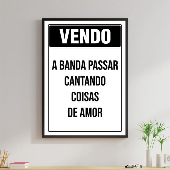 Arte Digital Quadro - Vendo a banda passar - Carnaval