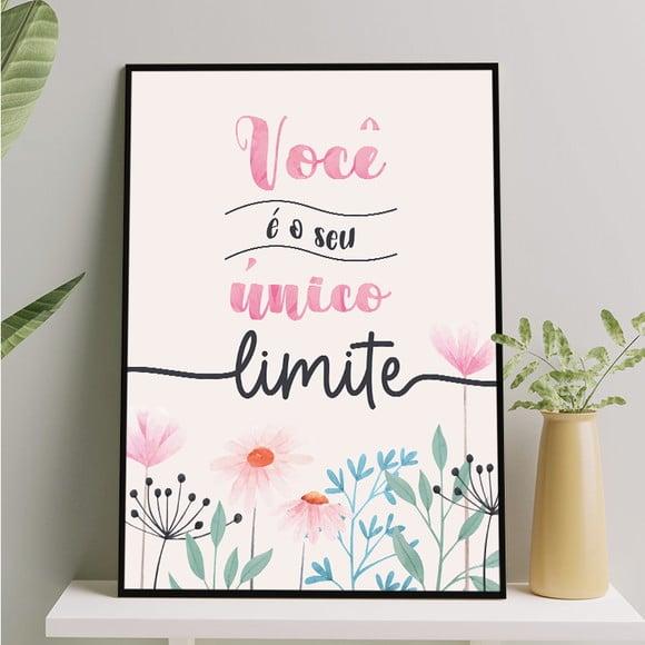 Arte Digital Quadro - Você É o Seu Único Limite