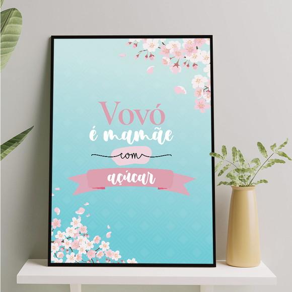 Arte Digital Quadro - Vovó É Mamãe com Açúcar