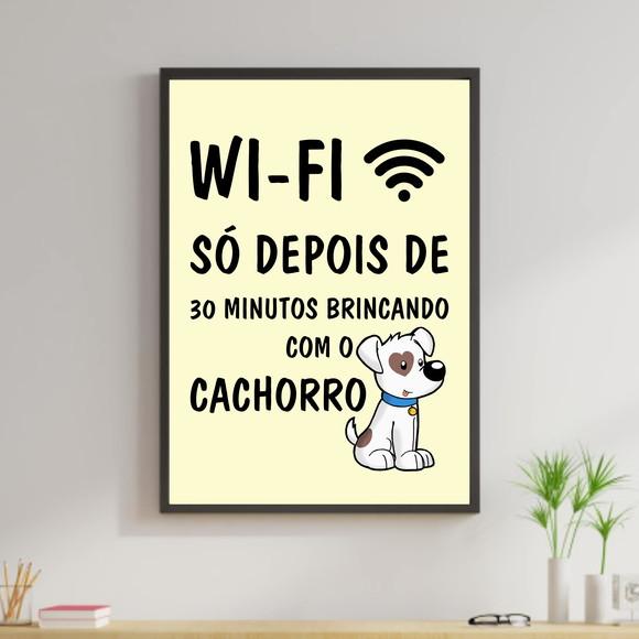 Arte Digital Quadro - Wi-fi Cachorro