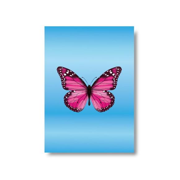 Arte Quadro Digital - Borboleta Rosa e Azul