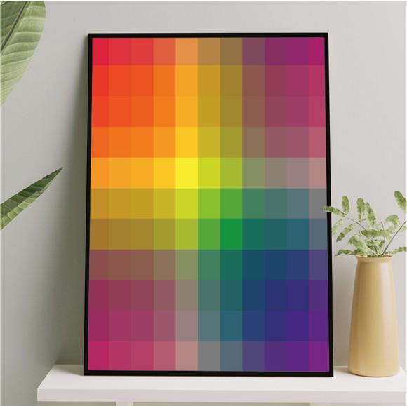 Arte Quadro Digital - Mapa de Cores