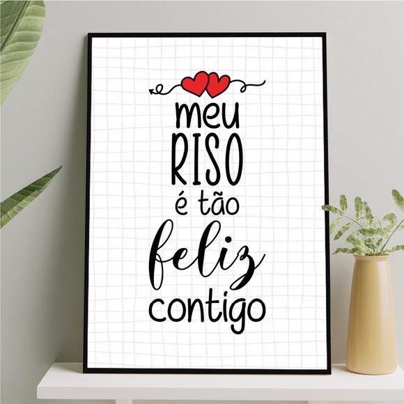 Arte Quadro Digital - Meu Riso É Tão Feliz Contigo