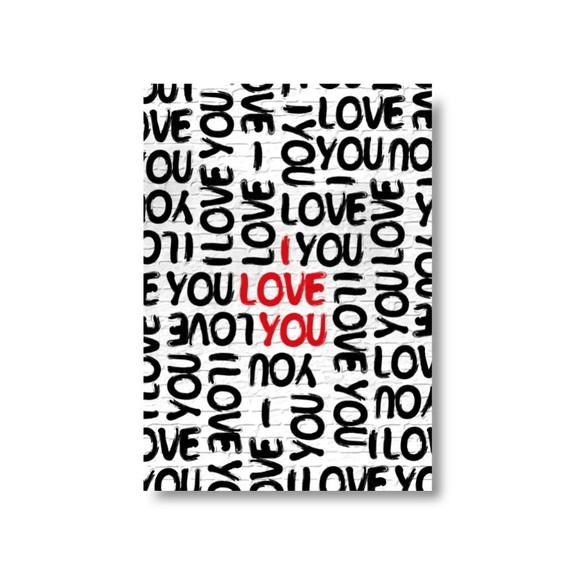 Arte Quadro Digital - Parede I Love You