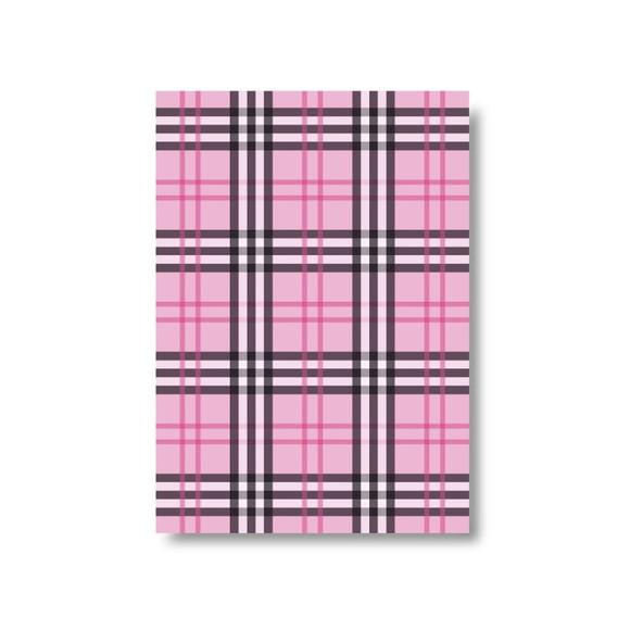 Arte Quadro Digital - Xadrez Chic Rosa