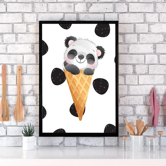 Quadro Digital - Sorvete Panda