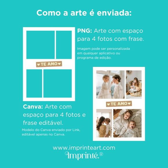Template para Canva - Te Amo - 6 Fotos