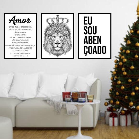 Trio Quadros Digitais - Eu sou abençoado Amor Leão