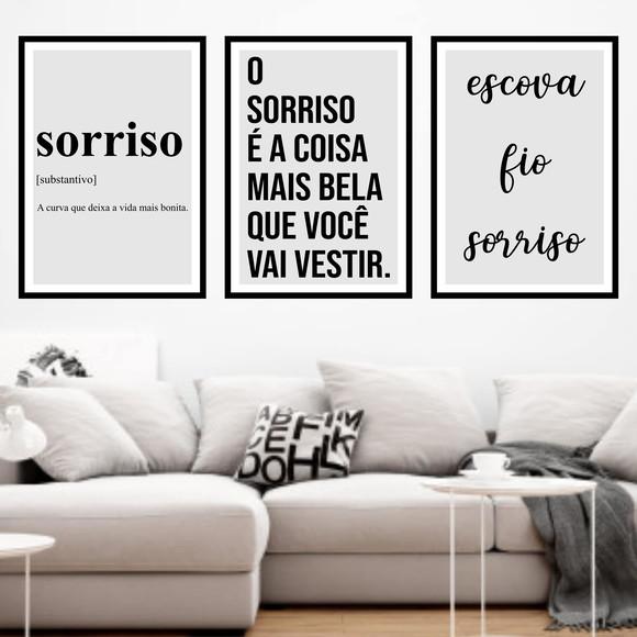 Trio Quadros Digitais - O sorriso é a coisa mais bela