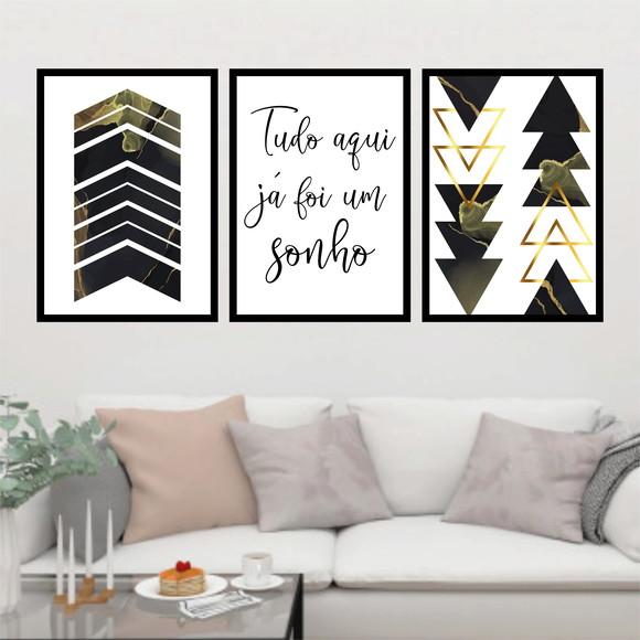 Trio Quadros Digitais - Tudo aqui já foi um sonho Geométrico