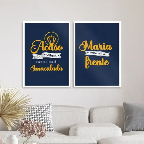 2 Quadros Digitais - Acaso Não Sabeis Que Sou da Imaculada