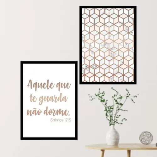 2 Quadros Digitais - Aquele Que Te Guarda - Cubo