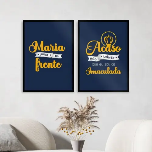2 Quadros Digitais - Acaso Não Sabeis Que Sou da Imaculada