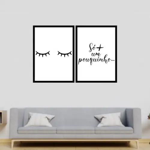 2 Quadros Digitais - Cílios Só Mais Um Pouquinho