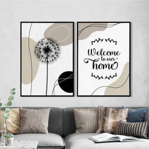 2 Quadros Digitais - Dente de Leão - Welcome To Our Home