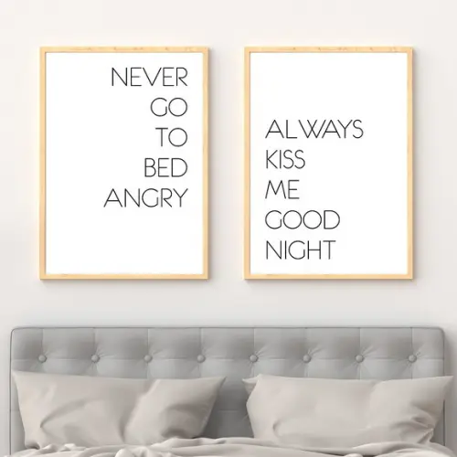 2 Quadros Digitais - Never Go to Bed Angry