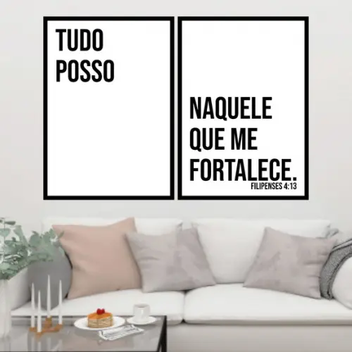2 Quadros Digitais - Tudo posso naquele que me fortalece