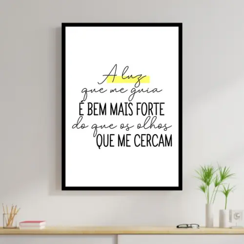 Arte Digital Quadro - A luz que me guia