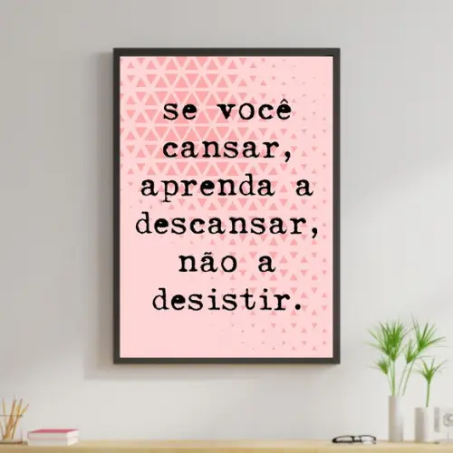 Arte Digital Quadro - Aprenda a descansar