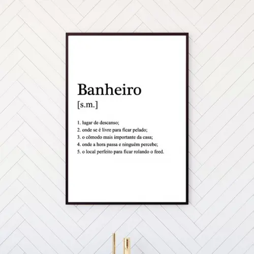 Arte Digital Quadro - Banheiro Significado