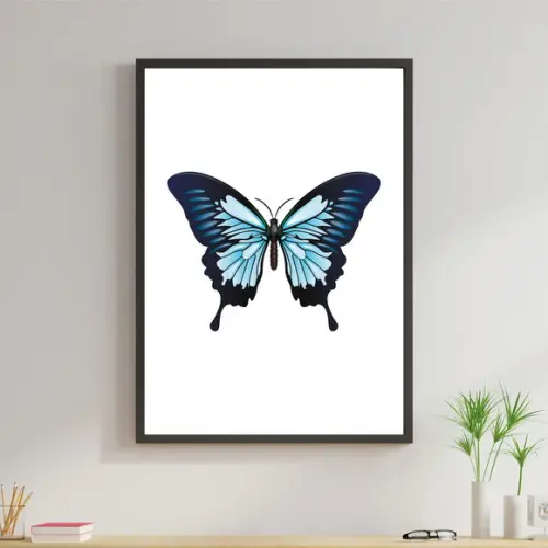 Arte Digital Quadro - Borboleta Azul